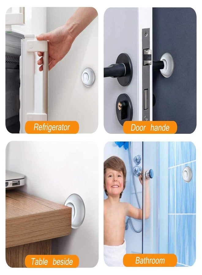 Nibbler® Clear 4 Rubber Door Bumper Stopers Wall Protector, Self Adhesive Door Handle Knob Wall Shield Bumper Guard for Wall (Heavy Round) - Image 2